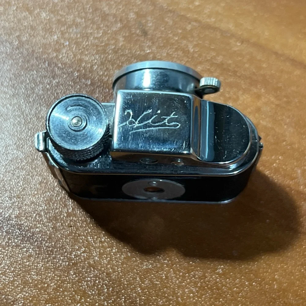 Vintage Japanese “Hit “Type Subminiature Camera Yellow Leather Case 1950s 1960s